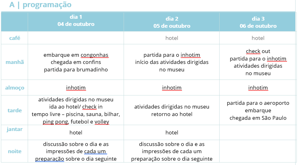 Instituto Inhotim de 04 à 06 Outubro 1 programacao